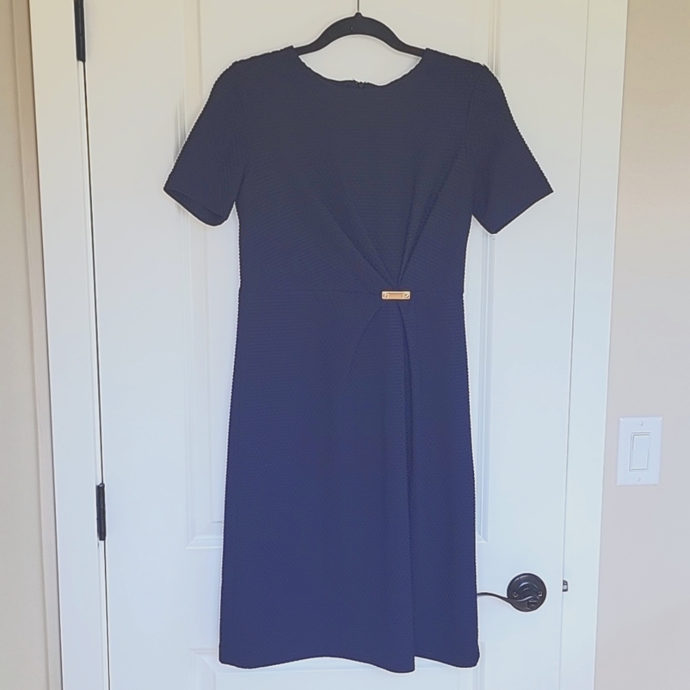 Anne Klein texted dress in navy size 4